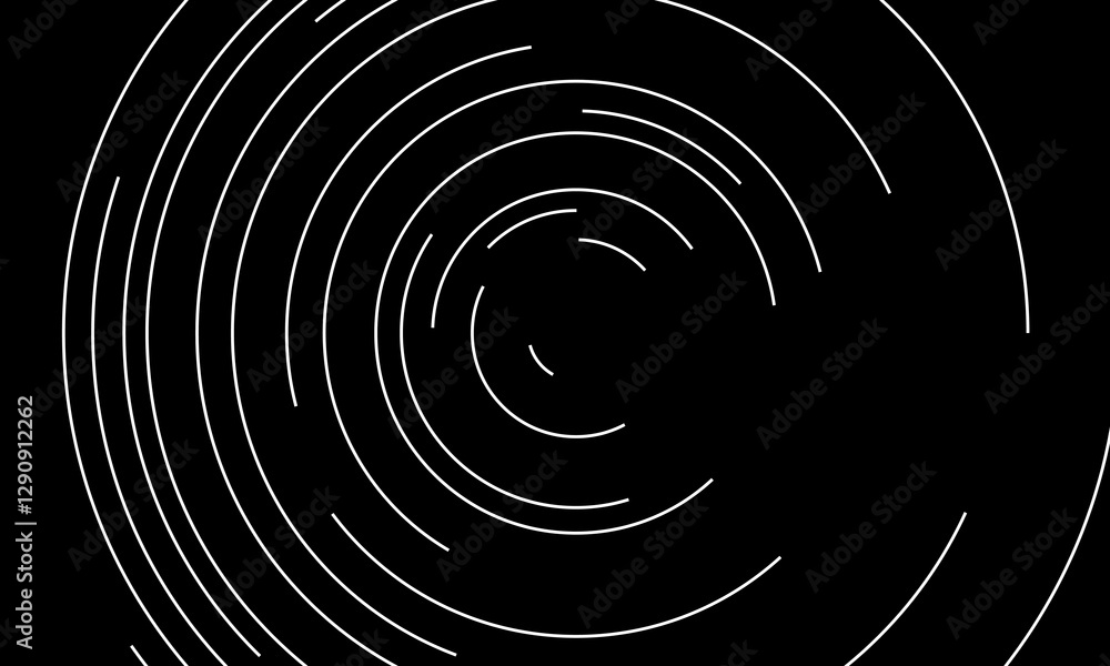 Poster abstract circular pattern vector background. round colorful arcs spiral backdrop. moving circles