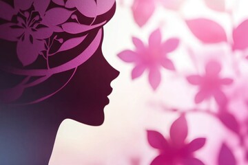 A person with flowers in their hair, great for use in fashion, beauty or lifestyle contexts