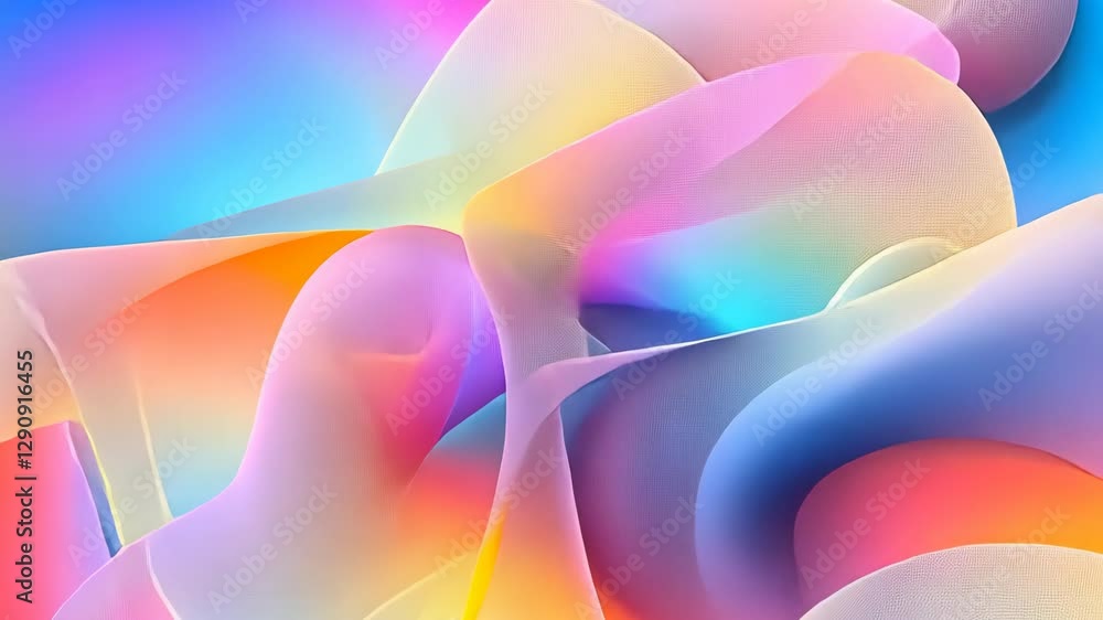 Poster swirling colors blend harmoniously, creating a mesmerizing abstract pattern with layers of vivid hue