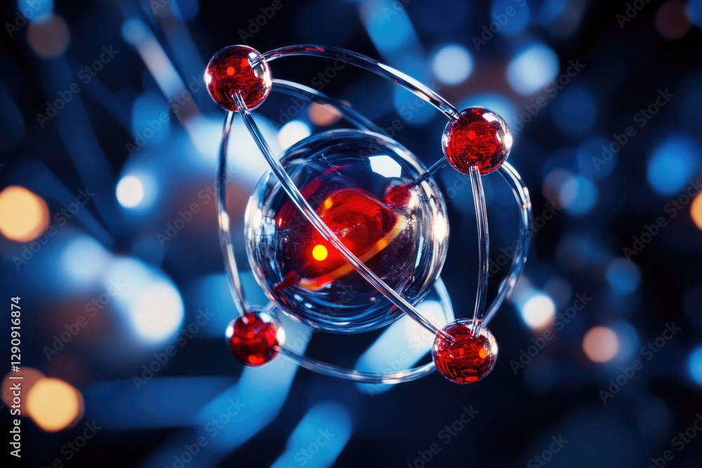 Poster a close-up view of a glass object filled with red balls, ideal for use in designs related to valenti