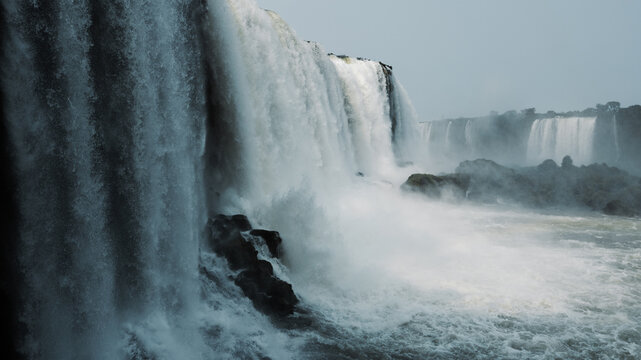 Majestic view of Iguazu Falls in Argentina