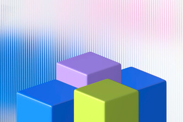Obraz premium 3D product backdrop, colorful stands