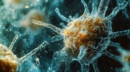 Microscopic Cell Exploration of Scientific Research and Complex Biological Structure Analysis