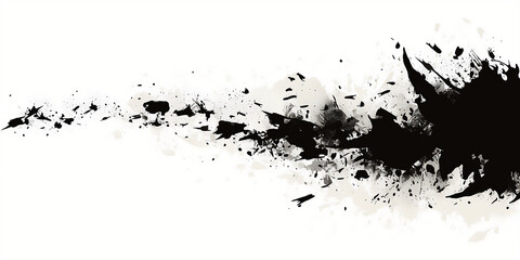 Obraz premium Vivid Black Ink Splatter Vector Elements Perfect for Stylish Graphics and Modern Creative Art Displays