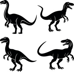 Simple Dinosaur Silhouette Icon Perfect for Prints & Digital Use.