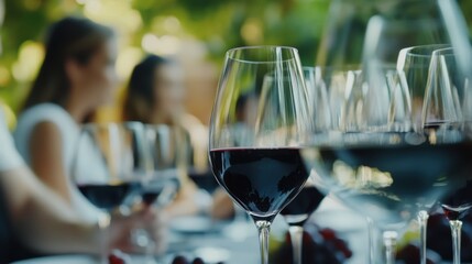 Lottery jackpot winner attending an exclusive wine tasting event. Featuring luxury and refinement