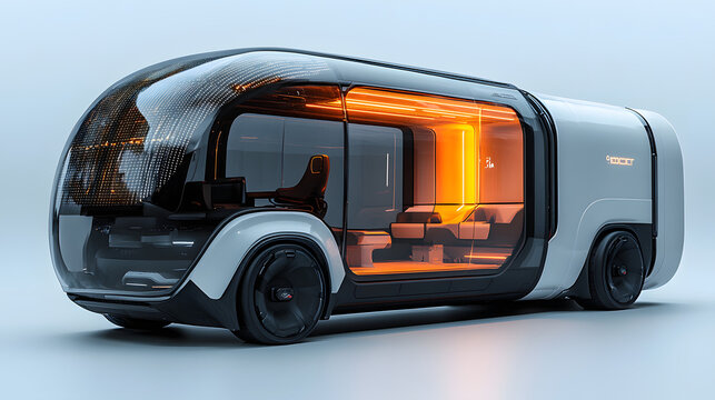 a futuristic vehicle with a large window
