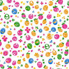 Dynamic Easter Vector Background with Playful Chaos Ideal for Modern Holiday Graphics and Creative Visual Designs
