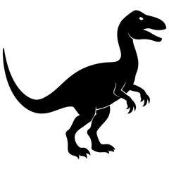 Dinosaur Silhouette Vector Icon High-Quality Design on White Background.