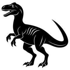 Minimalist Dinosaur Silhouette Icon Perfect for Logos & Designs.