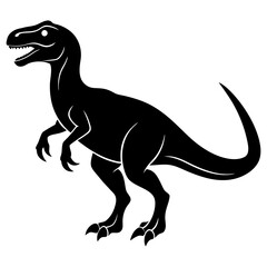 Minimalist Dinosaur Silhouette Icon Perfect for Logos & Designs.
