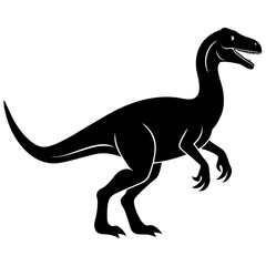 Minimalist Dinosaur Silhouette Icon Perfect for Logos & Designs.