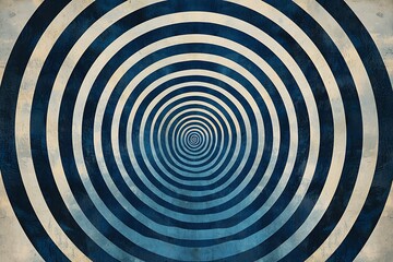 Obraz premium Hypnotic blue and white concentric circles create a dizzying optical illusion.