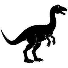 Minimalist Dinosaur Silhouette Icon Perfect for Logos & Designs.
