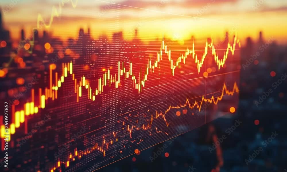 Aufkleber rising video graphics with dynamic animation of growth