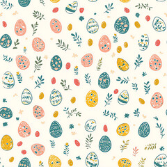 Chic Easter Vector Background with Playful Chaos Perfect for Modern Holiday Graphics and Creative Design Projects