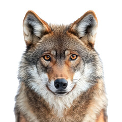 Fototapeta premium red wolf expression isolated on transparent png