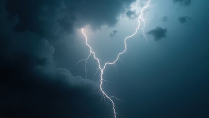 Dramatic Lightning Storm Panorama