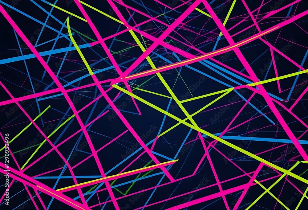 Poster colorful intersecting lines create a geometric abstract background design