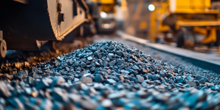 Industrial mining machinery processing raw minerals in a factory