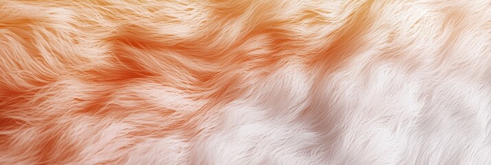 3d background minimalistic mockup with space for text, fluffy bunny fur texture in warm pastel colors