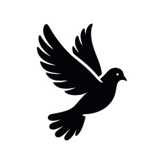 Pigeon Silhouette EPS – Peaceful Dove Vector Graphic Design