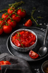 Homemade tomato sauce with spice