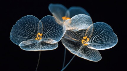 Minimalist macro photography of Youtan Poluo, showcasing its intricate, almost invisible blossoms in perfect clarity.
