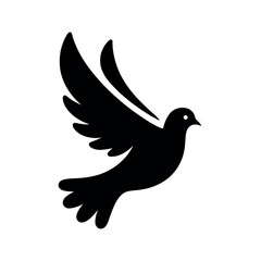 Pigeon Silhouette EPS – Peaceful Dove Vector Graphic Design