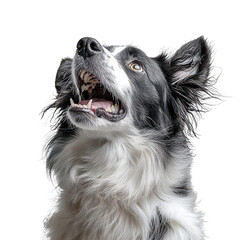 Fototapeta premium border collie portrait isolated on transparent png