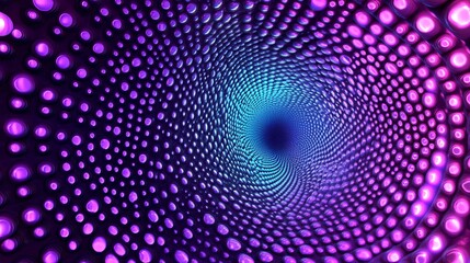 A neon tunnel effect background with concentric circles in purple and blue