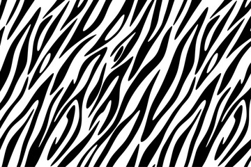 Transparent monochrome zebra stripe pattern, Animal skin background, Seamless Vector illustration