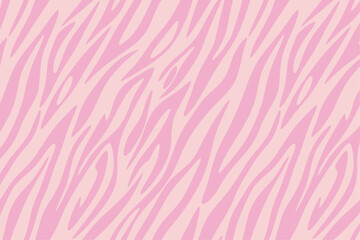 Zebra stripes pattern in pink color, Animal skin background, Vector illustration