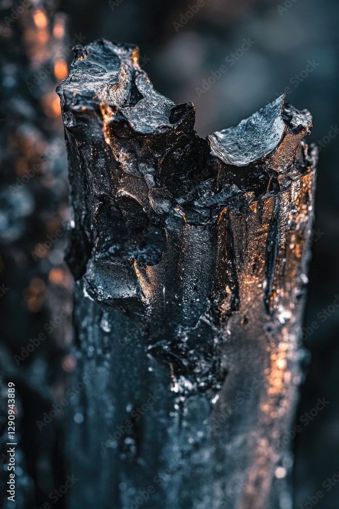 Poster a detailed view of a metallic surface with texture and imperfections