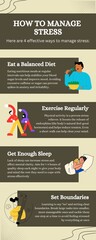 Obraz premium HOW TO MANAGE STRESS Infographic Template
