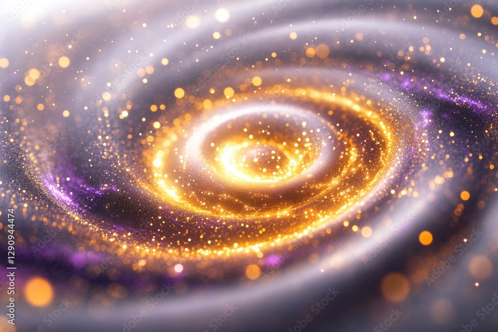 Poster A spiral shaped object sits alone on a blurry background, perfect for representing an abstract concept or adding visual interest to a design
