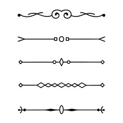 Fototapeta premium Set of divider line