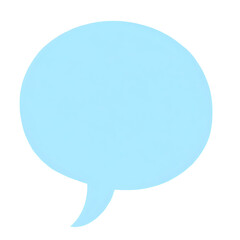 Speech bubble with a transparent background and a subtle colored border featuring a unique organic shape ideal for adding a touch of personality and conversation to designs