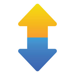 Gradient color icon, illustration for Arrows, direction.