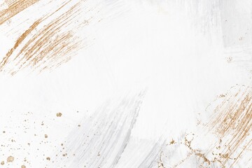 White brushstroke background, gold watercolor brush design
