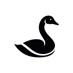 Graceful Swan Silhouette – Beautiful Bird Vector Art (EPS)