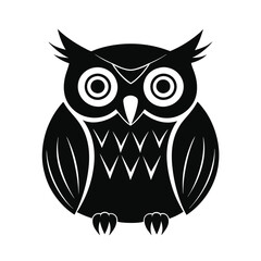 Owl face Vector Illustration 