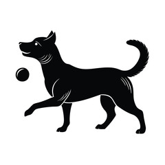 Playing dog Vector Illustration 