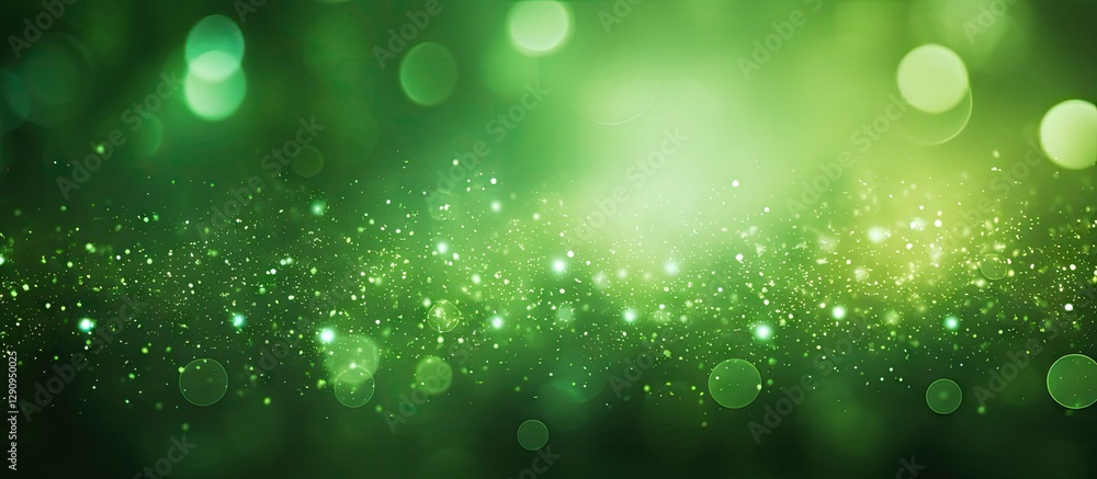 Poster vibrant green bokeh abstract light background featuring a smooth gradient with varying shades of gre