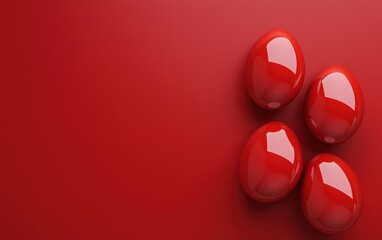 Easter Ruby 3d background minimalistic mockup with space for text