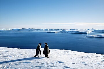 Penguins on the Antarctic Ice - 02