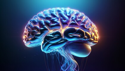 Obraz premium A mystical vision of a brain floating above. 