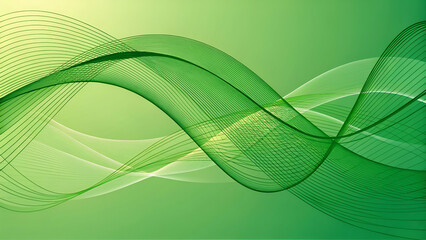 Abstract organic green lines forming a fluid and dynamic wallpaper background.