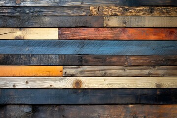 Naklejka premium Rustic Wooden Backdrop with Mixed Tones and Textures for Organic and Natural Compositions
