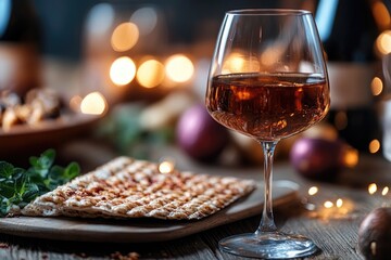 A single glass of wine sits on a wooden table, perfect for a quiet evening or a dinner party